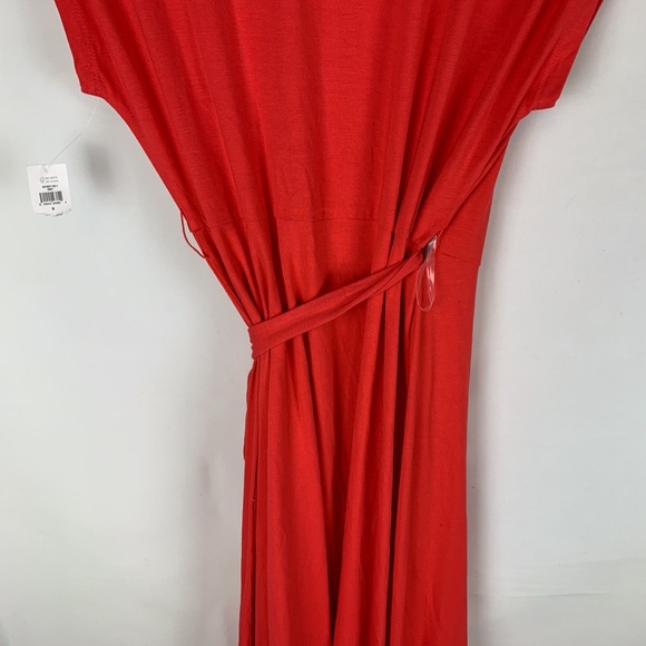 Wrap-Front Dolman-Sleeve Midi Dress - Picture 11 of 13